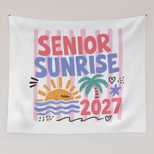 Item preview,  Senior Sunrise 2027 Vertical Stripe Beach Doodle Tee designed and sold by SkuddleCo.