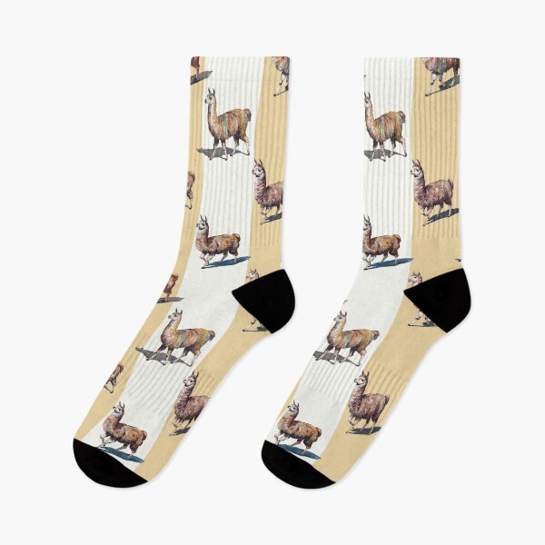 Item preview, Watercolor Llamas over Honey and Off-White designed and sold by Lidra Zehcnas.