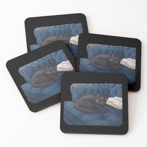 Item preview, Cozy Academic Black Cat – Dark Academia Aesthetic Art designed and sold by Fatomfatom.