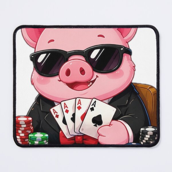 Item preview, Poker Boss Pig designed and sold by DailyDoodlesBySumbul.