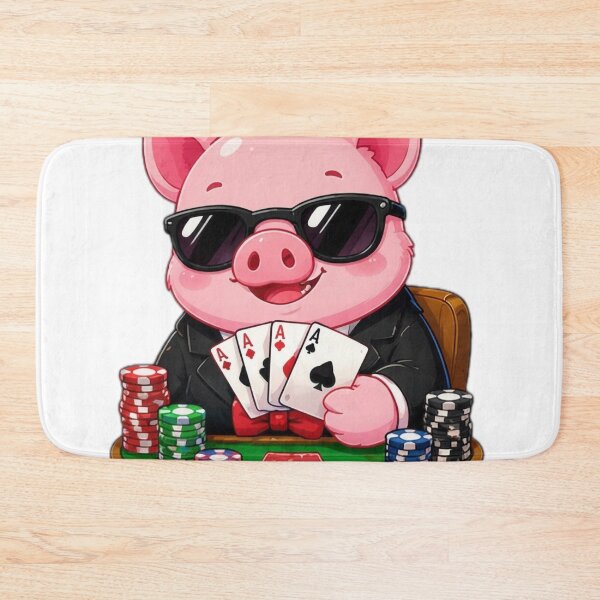 Item preview, Poker Boss Pig designed and sold by DailyDoodlesBySumbul.