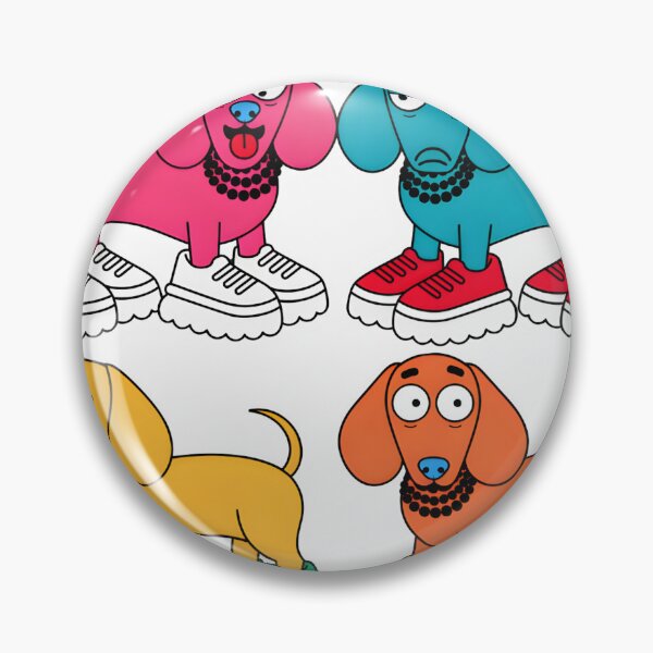 Item preview, Colorful Dachshund Pop Art Funny Dog Sneakers designed and sold by DariaOltes.
