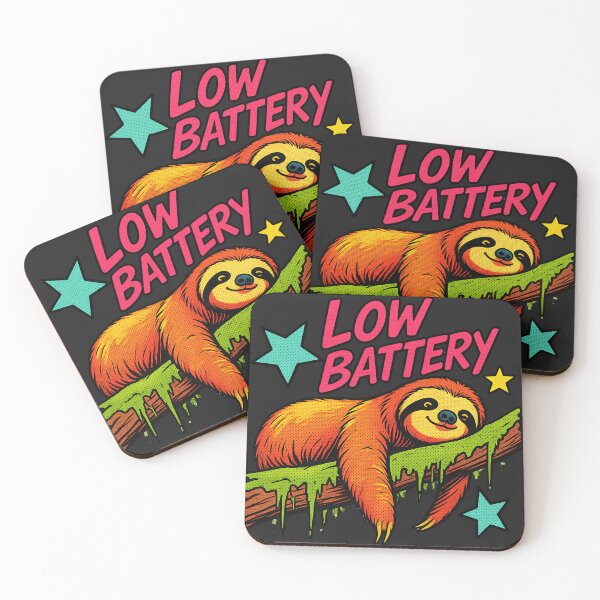 Item preview, Funny Low Battery Energy Saving Sloth designed and sold by legendaryskins.