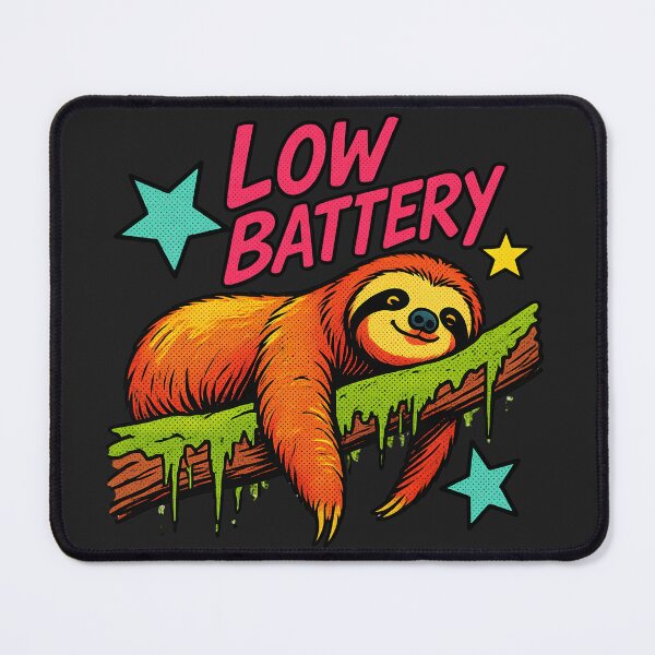 Item preview, Funny Low Battery Energy Saving Sloth designed and sold by legendaryskins.