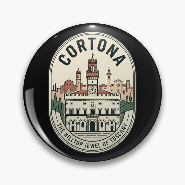 Item preview, Cortona Italy Hilltop Jewel Vintage Travel Emblem designed and sold by k3rstman1.