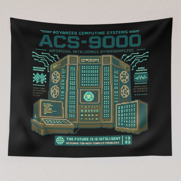 Item preview, Retro AI Supercomputer Robot | 1984 Cyberpunk Vaporwave Computer designed and sold by TEEJAMBOREE.