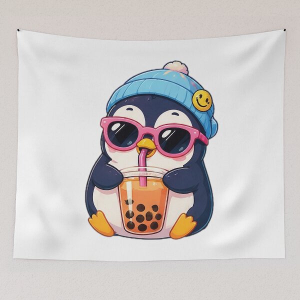 Item preview, Bubble Tea Penguin designed and sold by DailyDoodlesBySumbul.