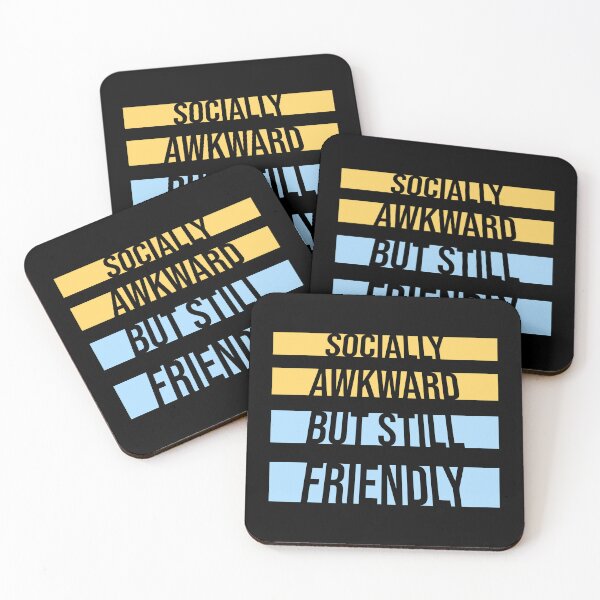 Item preview, Socially Awkward But Still Friendly Funny Relatable Quote designed and sold by shirt-o-mat.