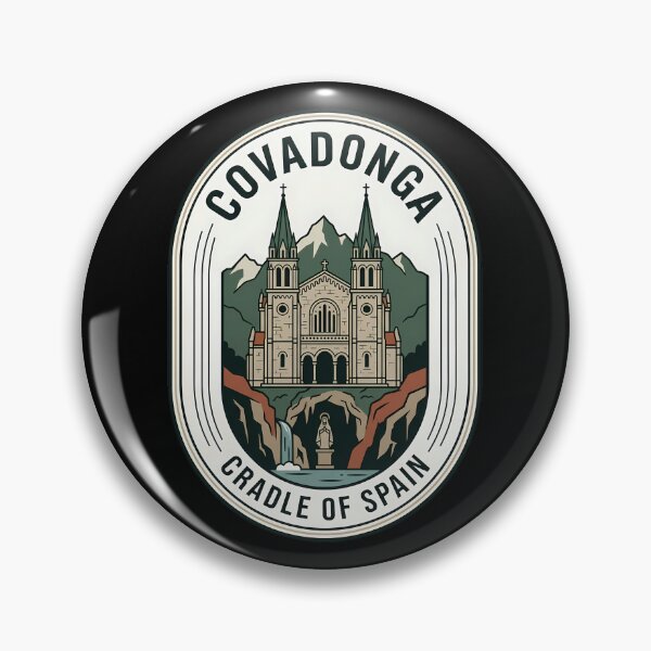 Item preview, Covadonga Spain Basilica Vintage Travel Emblem designed and sold by k3rstman1.