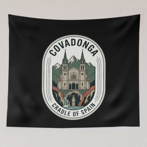 Item preview, Covadonga Spain Basilica Vintage Travel Emblem designed and sold by k3rstman1.