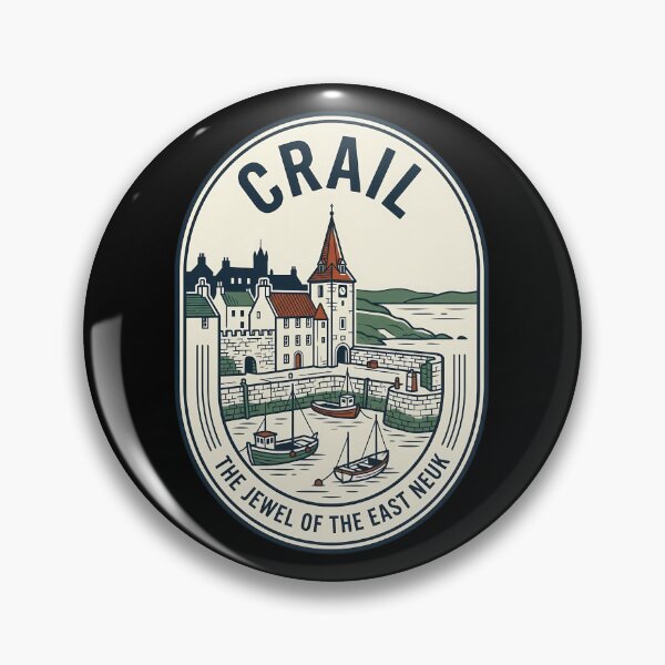 Item preview, Crail Scotland Harbor Vintage Travel Emblem designed and sold by k3rstman1.