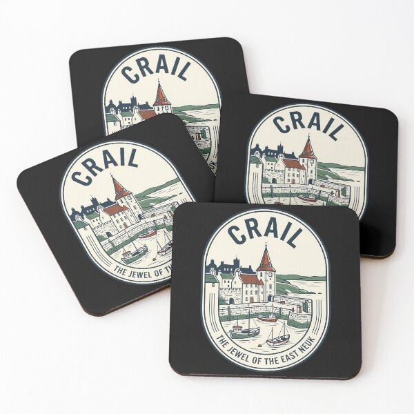 Item preview, Crail Scotland Harbor Vintage Travel Emblem designed and sold by k3rstman1.
