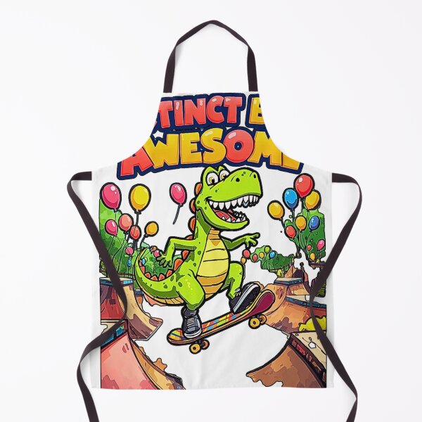 Item preview, Extinct But Awesome – Cartoon Dinosaur Skateboarding Funny Retro T-Shirt Design designed and sold by MerchWSzpilkach.
