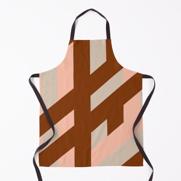Item preview, Modern Geometric Abstract Lines - Terracotta and Soft Peach Minimalist Pattern designed and sold by STKdesign62.