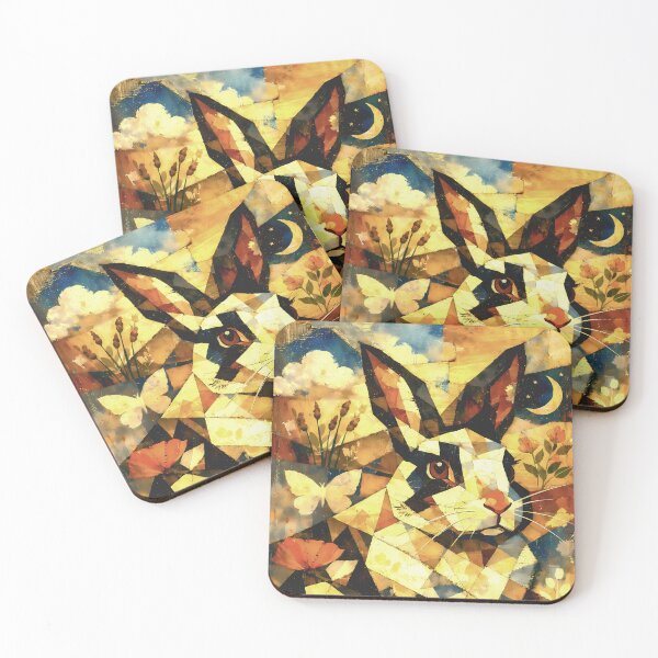 Item preview, Collage Cubist Rabbit designed and sold by Cathedral of Curiosity.