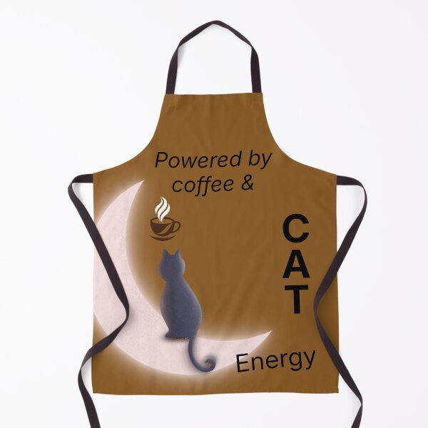 Item preview, Powered by coffee and cat energy typography design designed and sold by Krishnacre8.