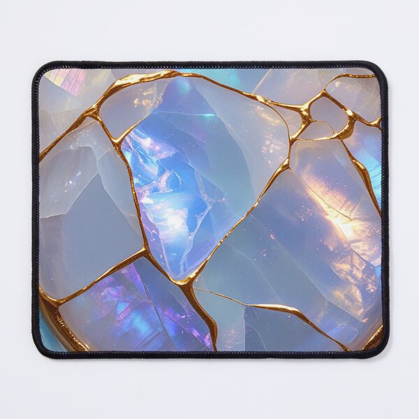 Item preview, Opal and Gold Luxury Gemstone Kintsugi Graphic Design designed and sold by caseluv.