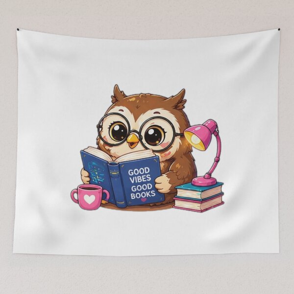 Item preview, Bookworm Owl Reader designed and sold by DailyDoodlesBySumbul.