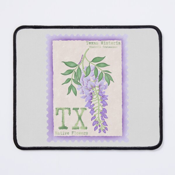 Item preview, Texas Native Flower Wisteria Watercolor Vintage Postage Stamp designed and sold by Marguerite Artistry.
