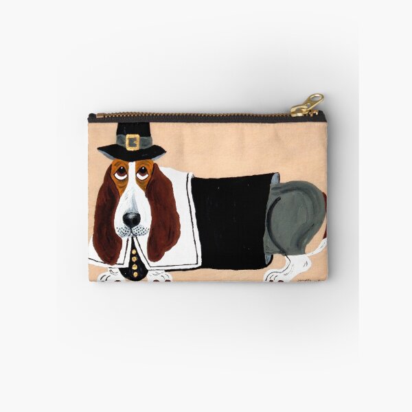 Item preview, Basset Hound Thanksgiving Pilgrim designed and sold by Squirreldumplings.