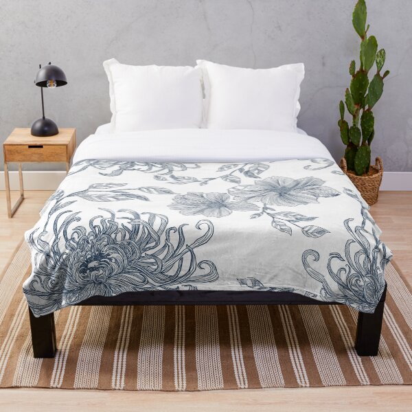 Item preview, Blue and White Floral designed and sold by The Painted Lamb.