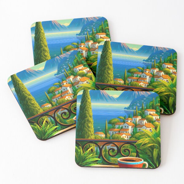 Item preview, Charming Espresso View with Scenic Landscape designed and sold by Artessie.