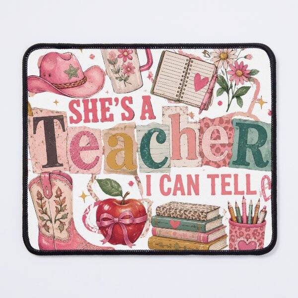 Item preview, Shes A Teacher I Can Tell Coquette Western Cute Classroom Back To School designed and sold by VGAfanatic.