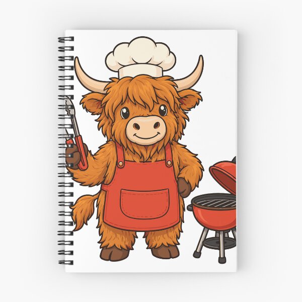 Item preview, Cute Highland Cow BBQ Pitmaster designed and sold by JasKei-Designs.
