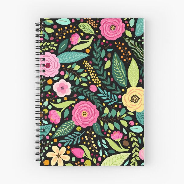 Item preview, Bright Floral on Black designed and sold by The Painted Lamb.