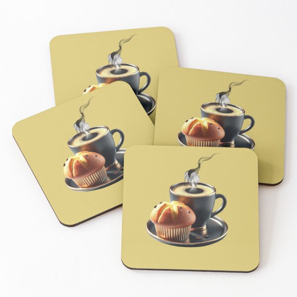 Item preview, Morning Coffee Cup and Muffin Breakfast Illustration designed and sold by A touch of creativity.