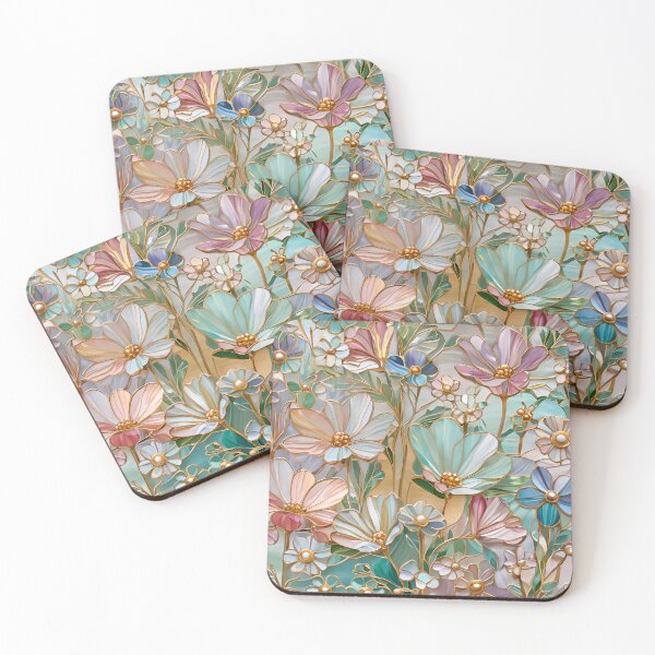 Item preview, Romantic Wildflower Stained Glass Effect Graphic Design designed and sold by caseluv.