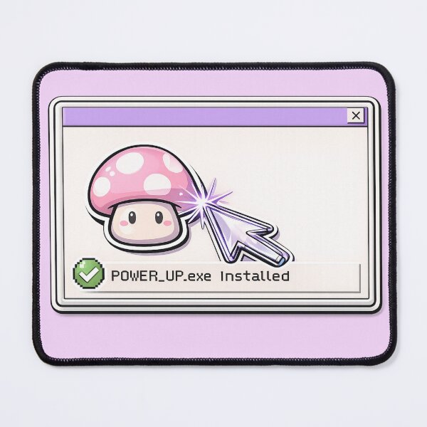 Item preview, Y2K Chrome Cursor Cute Mushroom  | Retro Computer Kawaii Power-Up Design designed and sold by Loading Crush.