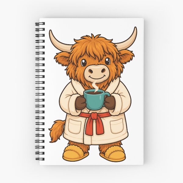 Item preview, Cozy Highland Cow Morning Coffee designed and sold by JasKei-Designs.