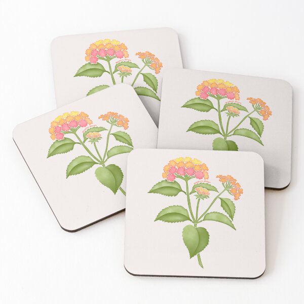 Item preview, Watercolor Lantana Flower- Texas Native Flower designed and sold by Marguerite Artistry.