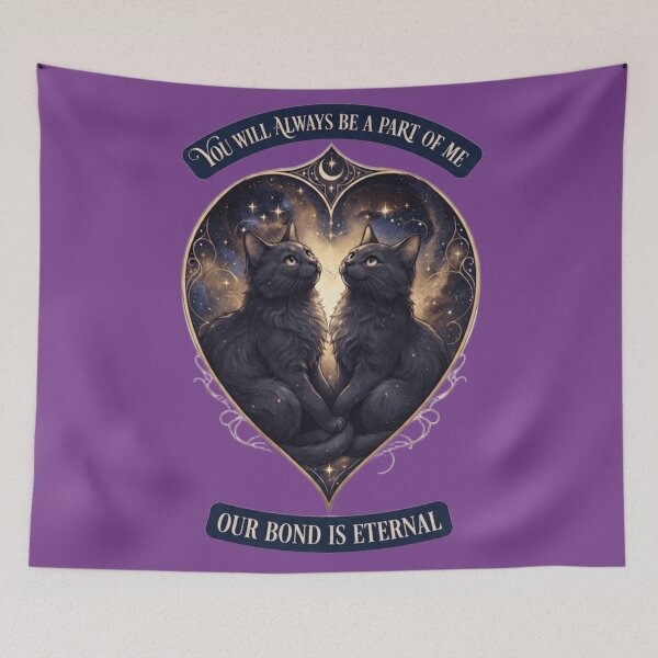 Item preview, You Will Always Be A Part Of Me – Eternal Bond Black Cat Memorial Art designed and sold by Fatomfatom.