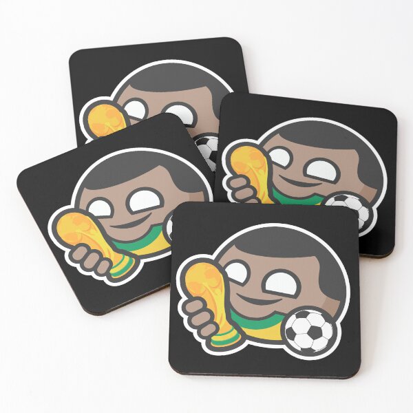 Item preview, Brazilian Soccer Player with World Cup Trophy Cartoon designed and sold by Torket-y.