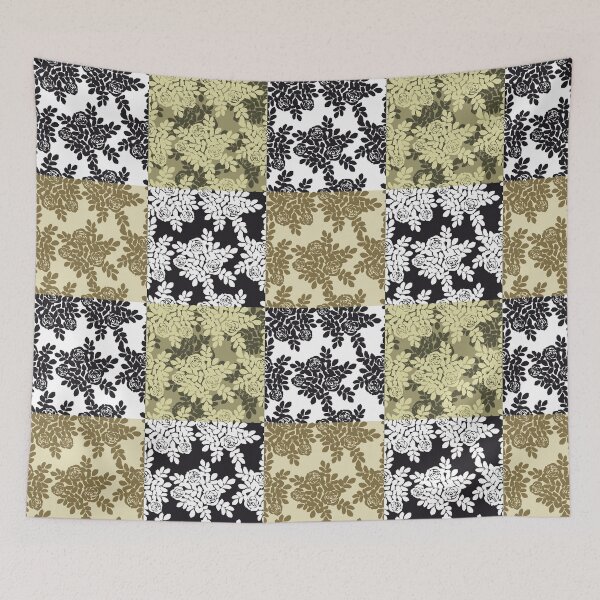 Item preview, Country Flower Quilt designed and sold by TheMadTeaParty.