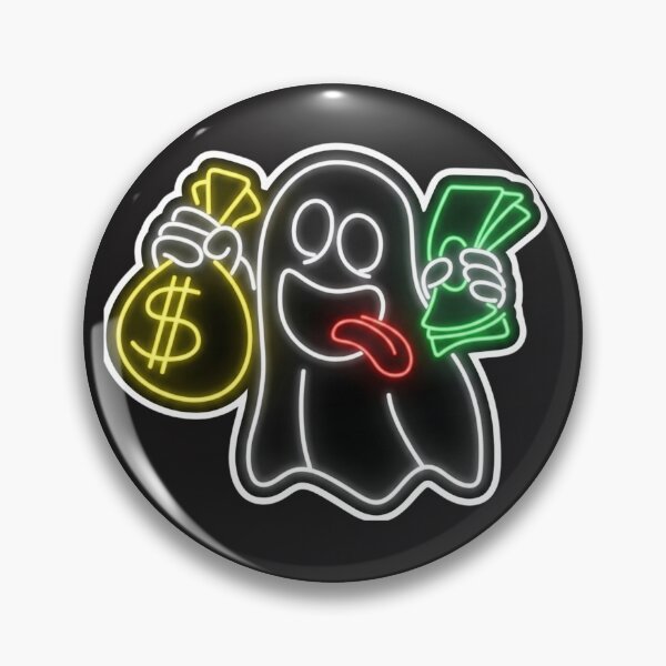 Item preview, Neon Money Ghost - Rich Cartoon Spirit Glowing Art designed and sold by alalame.