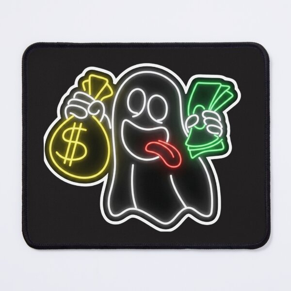 Item preview, Neon Money Ghost - Rich Cartoon Spirit Glowing Art designed and sold by alalame.