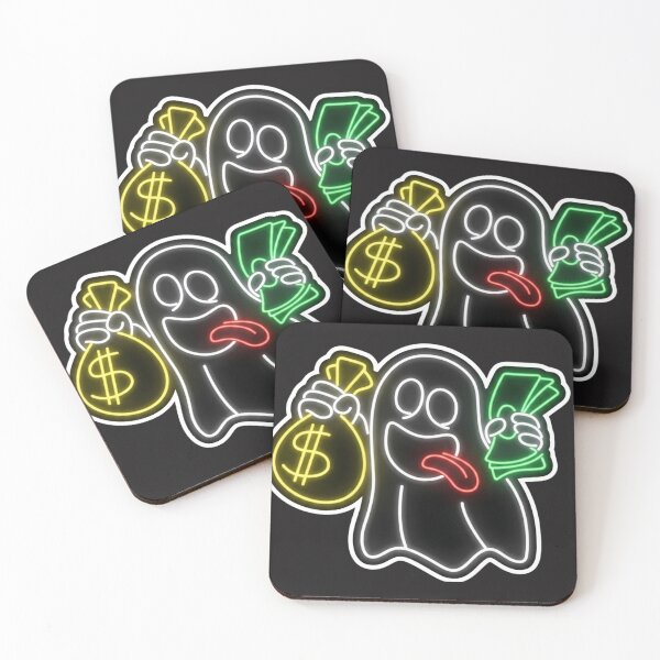 Item preview, Neon Money Ghost - Rich Cartoon Spirit Glowing Art designed and sold by alalame.