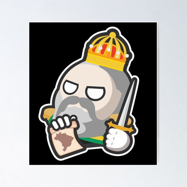 Item preview, Emperor of Brazil Dom Pedro II Cartoon Character designed and sold by Torket-y.
