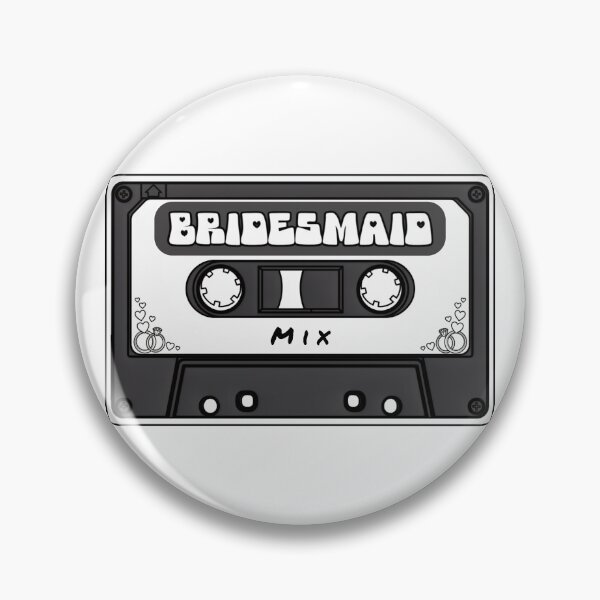 Item preview, Bridesmaid Mix Tape Retro Wedding Party Cassette Design designed and sold by MusicFanTees.