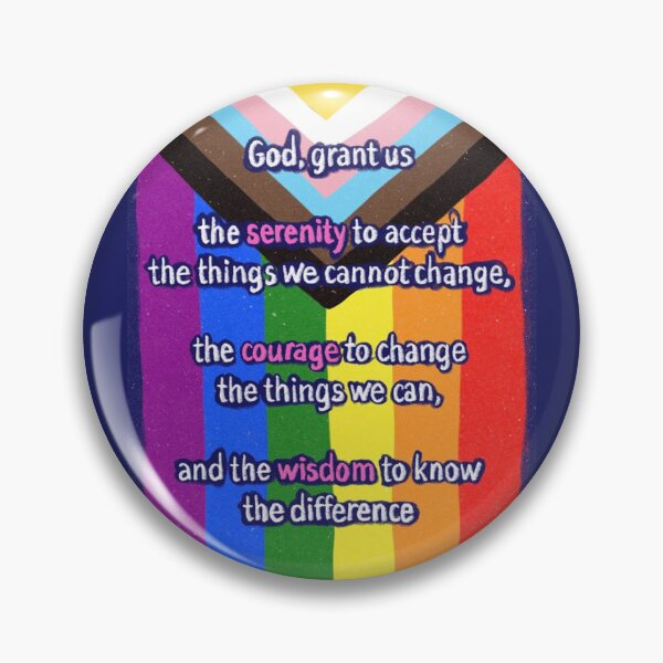 Item preview, Queer flag serenity prayer designed and sold by MentaLee.