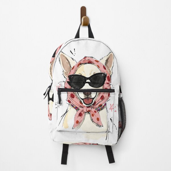 Item preview, Cool Smiling Dog with Polka Dot Headscarf & Sunglasses – Hand-Drawn Art designed and sold by RamyGallery.