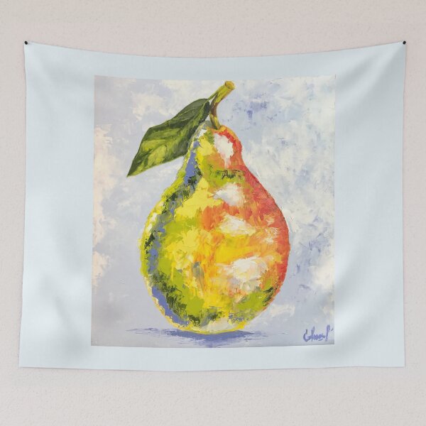Item preview, POP ART PEAR | Original Oil Painting by Svetlana Shavrina | Contemporary Fruit Art designed and sold by BlueberrySwan.