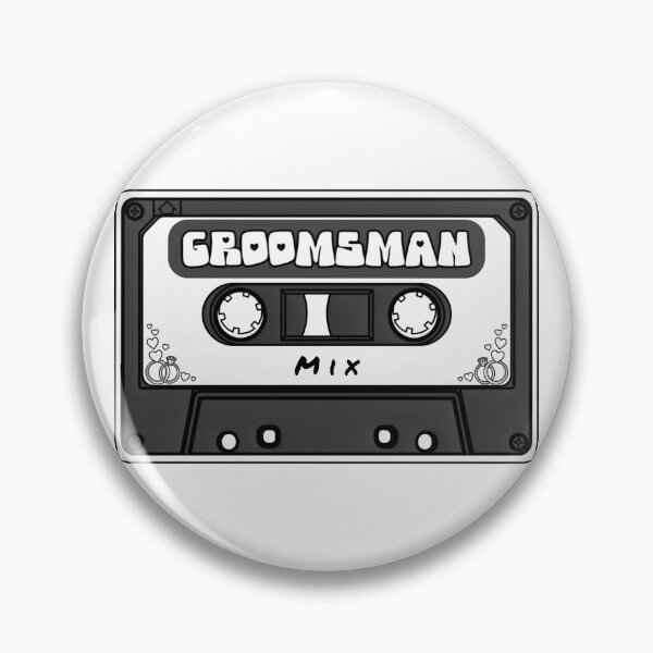 Item preview, Groomsman Mix Tape Retro Wedding Party Cassette Design designed and sold by MusicFanTees.