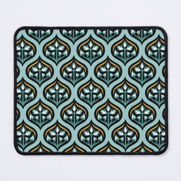 Item preview, Teal and Orange Art Nouveau Pattern designed and sold by The Painted Lamb.