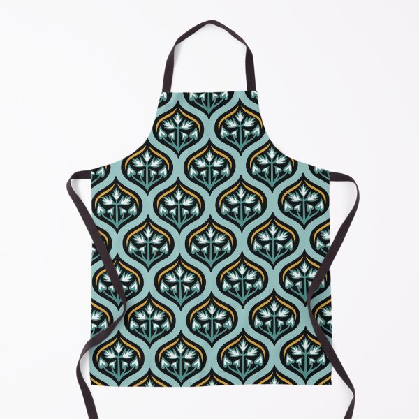 Item preview, Teal and Orange Art Nouveau Pattern designed and sold by The Painted Lamb.