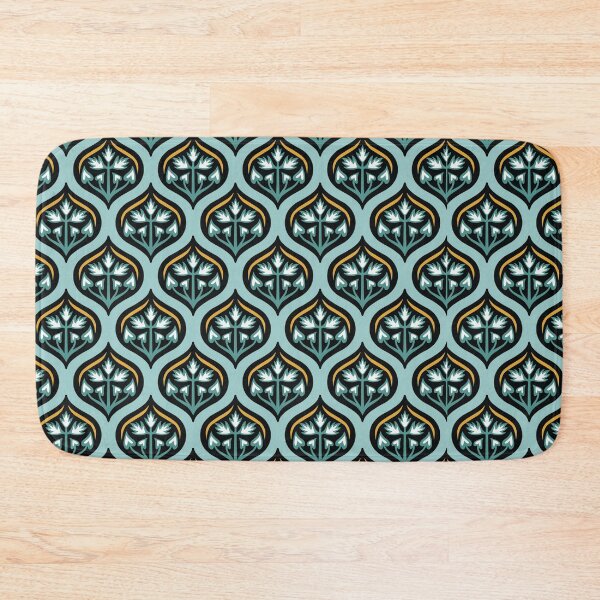 Item preview, Teal and Orange Art Nouveau Pattern designed and sold by The Painted Lamb.