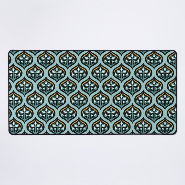 Item preview, Teal and Orange Art Nouveau Pattern designed and sold by The Painted Lamb.